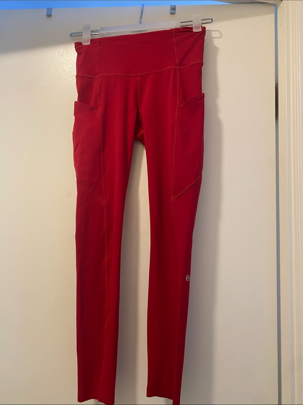 Authentic Lululemon Pocket Leggings Red 
Women’s Size 4